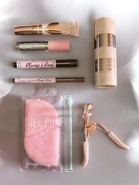 Beauty Creations 7pc Collection liner lip gloss eyeliner curler & more